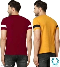 Tazo Cotton T-Shirts For Men - M, Cotton Blend, Multipack :2